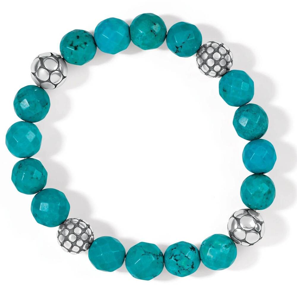 NEW BRIGHTON women's pebble stretch bracelet in turquoise